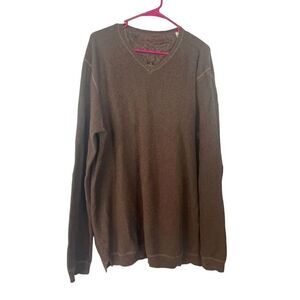 Tommy Bahama Men's Brown Oversized Chunky Knit Long Sleeve Sweater Size Tall XL
